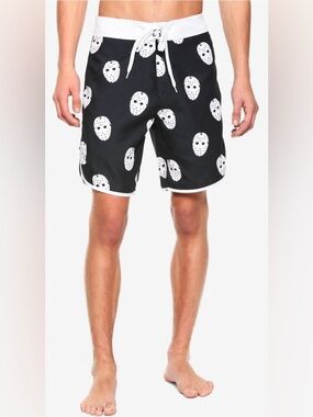 Friday The 13th Jason Mask Swim Trunks size XL black